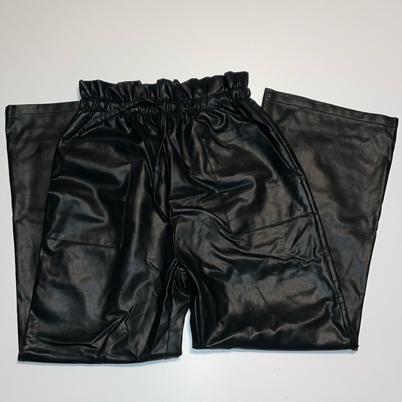 Gracia faux leather straight leg pants - Picture 3 of 6